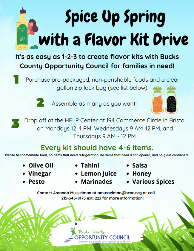 March Monthly Food Drive - Spice Up Spring