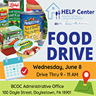 HELP Center Food Drive – Wednesday, June 8th
