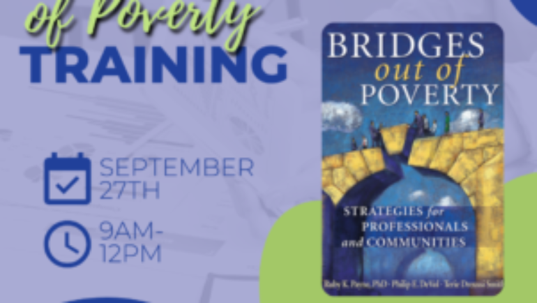 9/27 Bridges Out Of Poverty Training